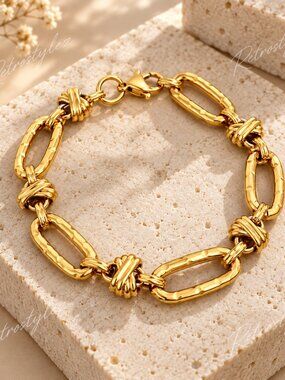 8.5" Womens 14K Gold Chain Link Style Bracelet New 14 K Silver Jewelry 8.5 inch